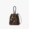Piccola borsa tote Chloé Spin in shearling con stampa leopardata Piccola borsa tote Chloé Spin in shearling con stampa leopardata