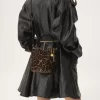 Piccola borsa tote Chloé Spin in shearling con stampa leopardata Piccola borsa tote Chloé Spin in shearling con stampa leopardata