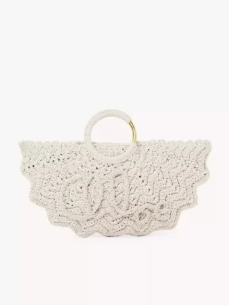 Piccola borsa tote Paravent con bracciale all’uncinetto
