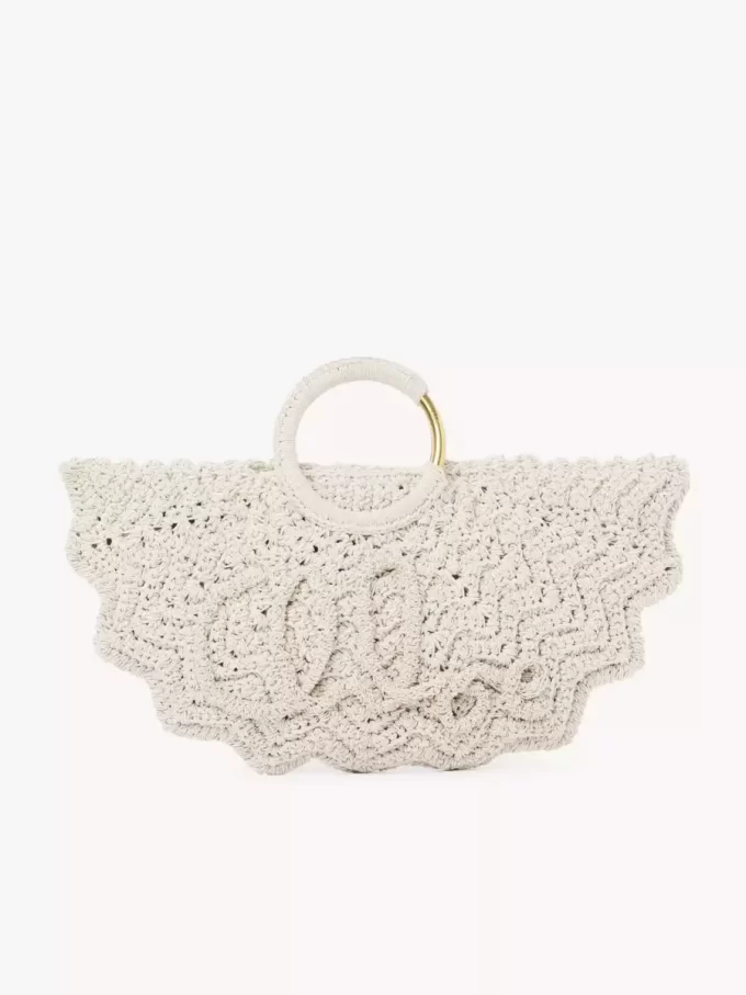 Piccola borsa tote Paravent con bracciale all’uncinetto Piccola borsa tote Paravent con bracciale all’uncinetto