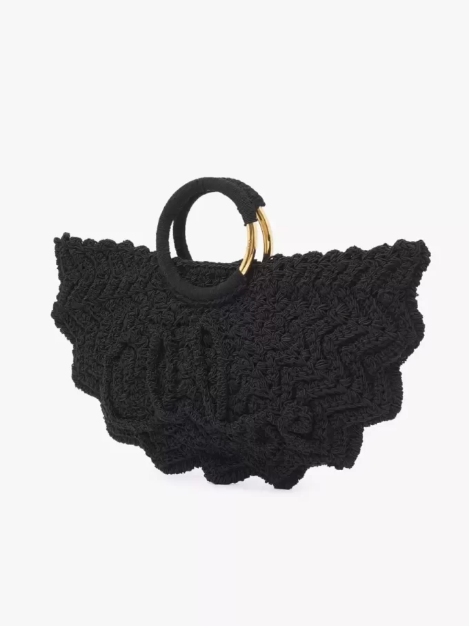 Piccola borsa tote Paravent con bracciale all’uncinetto Piccola borsa tote Paravent con bracciale all’uncinetto