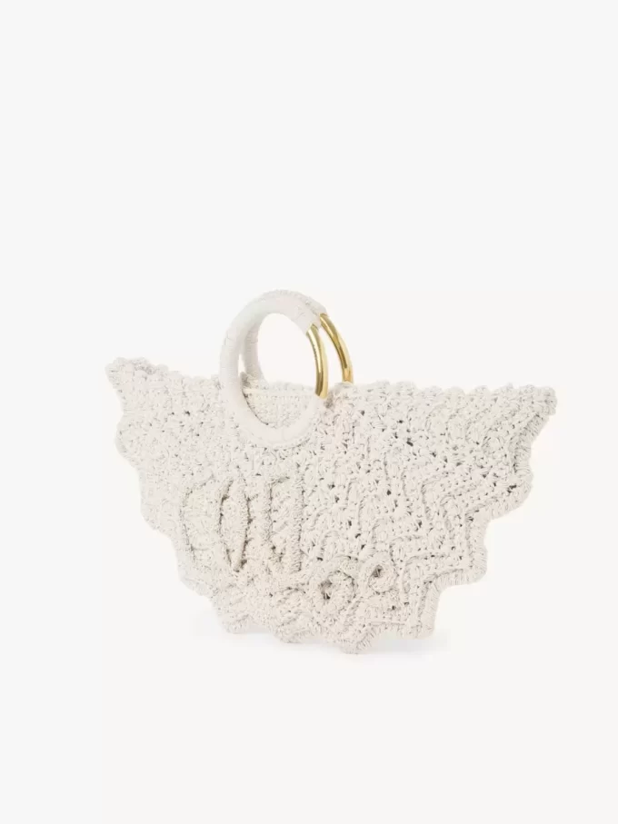 Piccola borsa tote Paravent con bracciale all’uncinetto Piccola borsa tote Paravent con bracciale all’uncinetto