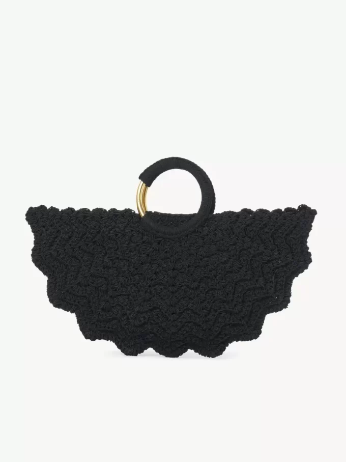 Piccola borsa tote Paravent con bracciale all’uncinetto Piccola borsa tote Paravent con bracciale all’uncinetto