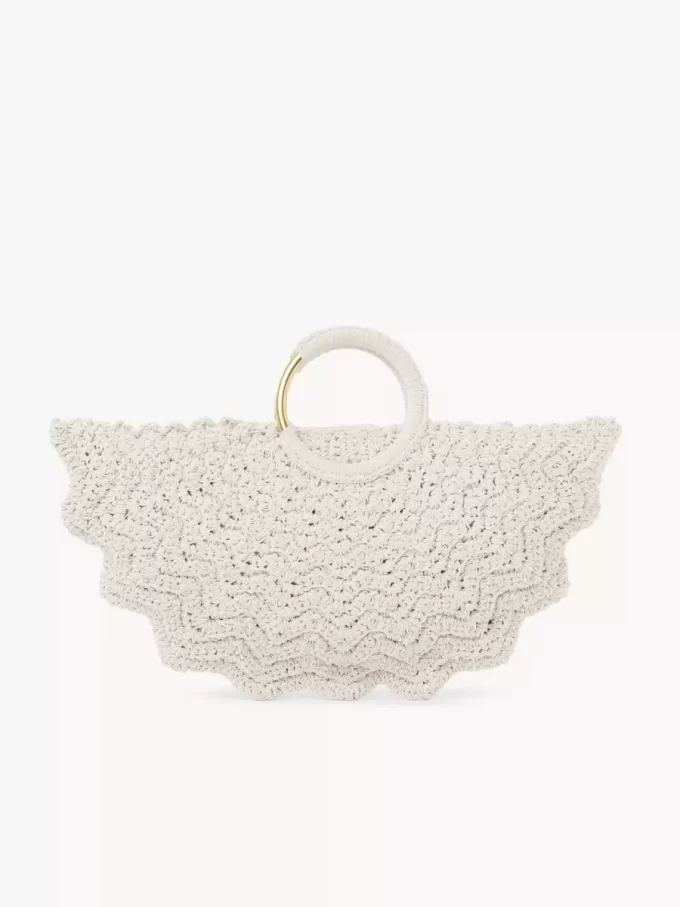 Piccola borsa tote Paravent con bracciale all’uncinetto Piccola borsa tote Paravent con bracciale all’uncinetto