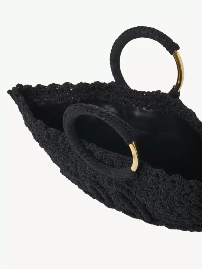 Piccola borsa tote Paravent con bracciale all’uncinetto Piccola borsa tote Paravent con bracciale all’uncinetto