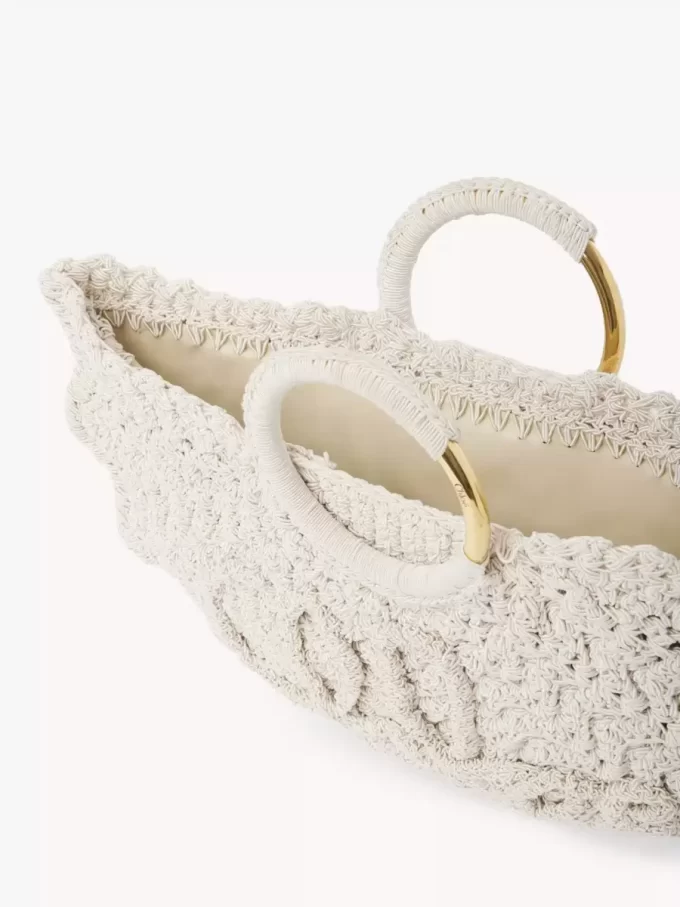 Piccola borsa tote Paravent con bracciale all’uncinetto Piccola borsa tote Paravent con bracciale all’uncinetto