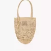 Piccola borsa tote Summer Banana in rafia Piccola borsa tote Summer Banana in rafia