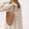 Piccola borsa tote Summer Banana in rafia Piccola borsa tote Summer Banana in rafia