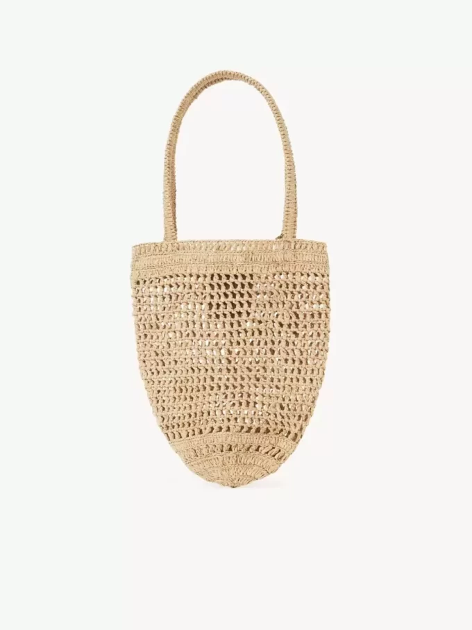 Piccola borsa tote Summer Banana in rafia Piccola borsa tote Summer Banana in rafia
