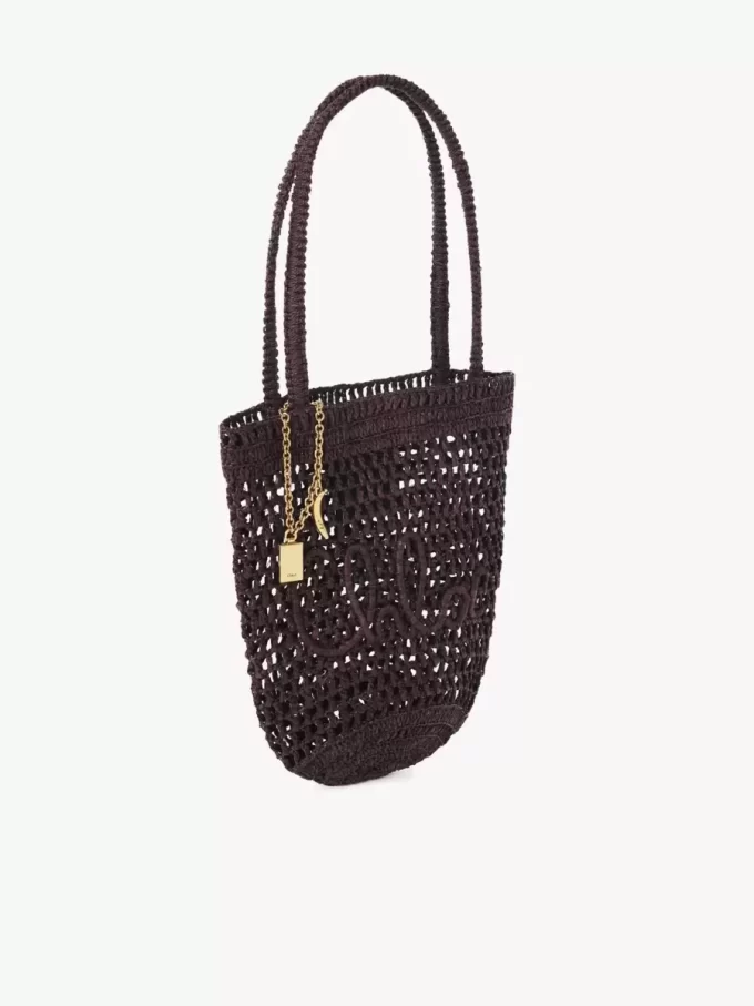 Piccola borsa tote Summer Banana in rafia Piccola borsa tote Summer Banana in rafia