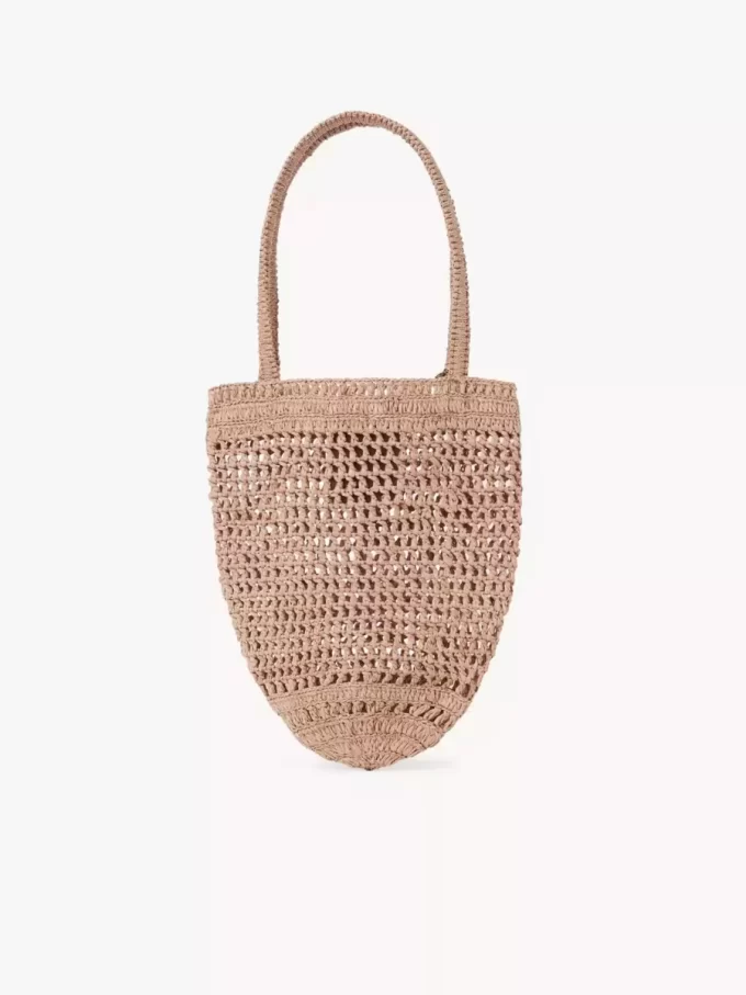 Piccola borsa tote Summer Banana in rafia Piccola borsa tote Summer Banana in rafia