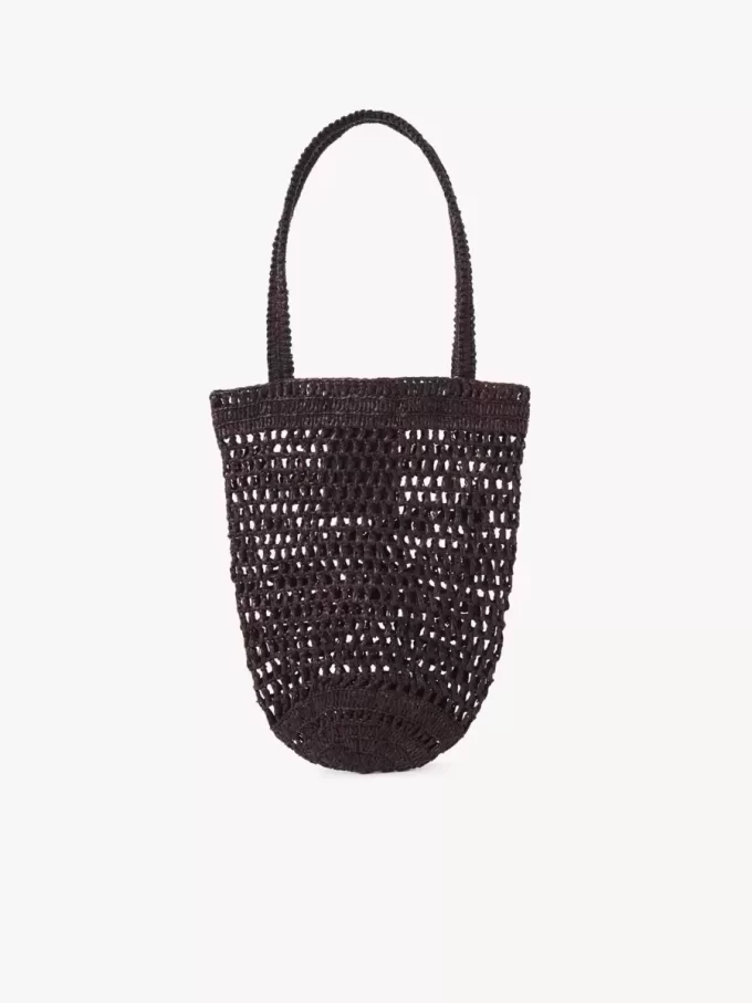 Piccola borsa tote Summer Banana in rafia Piccola borsa tote Summer Banana in rafia