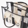 Piccola borsa tote Woody in gelatina e pelle Piccola borsa tote Woody in gelatina e pelle