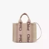 Piccola borsa tote Woody in lino Piccola borsa tote Woody in lino
