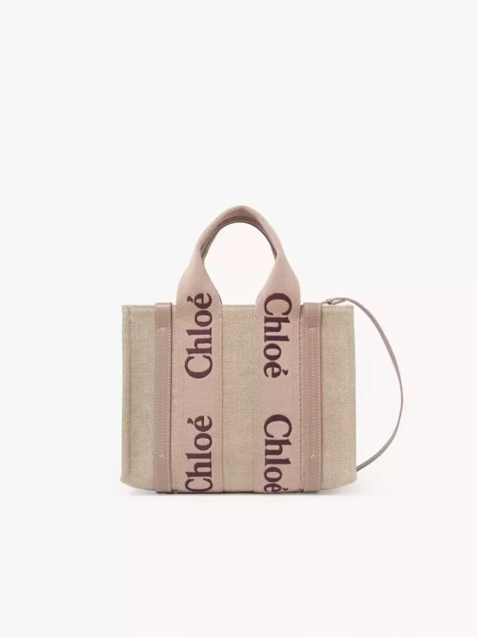Piccola borsa tote Woody in lino Piccola borsa tote Woody in lino