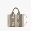 Piccola borsa tote Woody in lino Piccola borsa tote Woody in lino