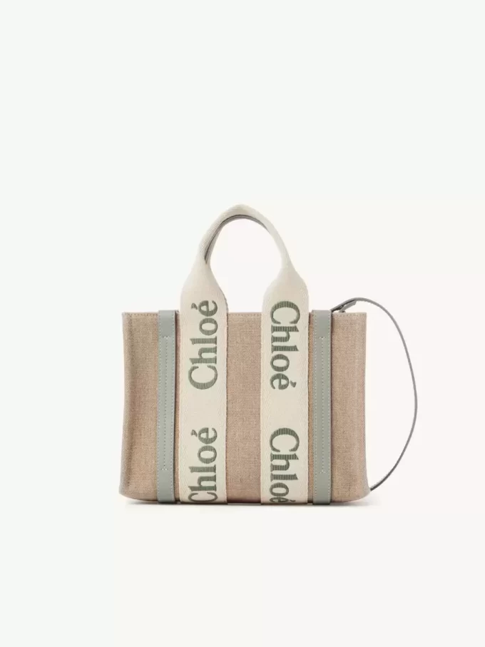 Piccola borsa tote Woody in lino Piccola borsa tote Woody in lino