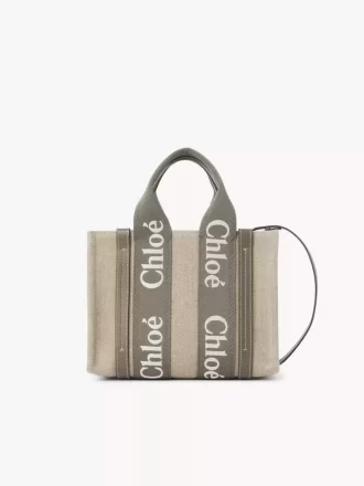 Piccola borsa tote Woody in lino