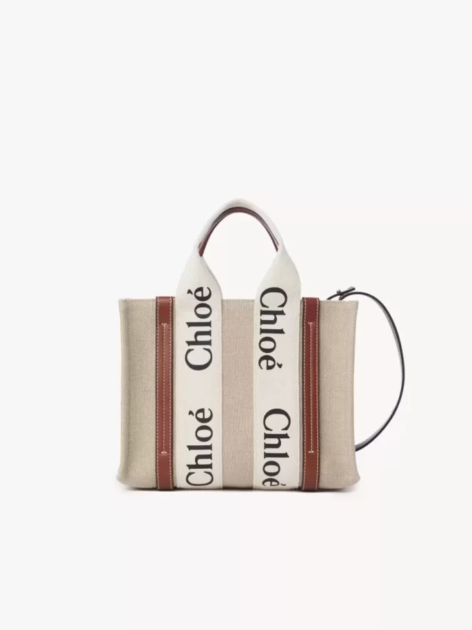 Piccola borsa tote Woody in lino Piccola borsa tote Woody in lino