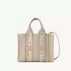 Piccola borsa tote Woody in lino Piccola borsa tote Woody in lino