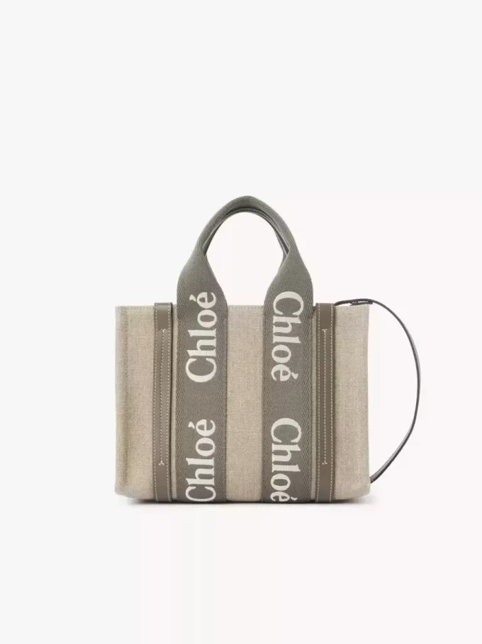 Piccola borsa tote Woody in lino Piccola borsa tote Woody in lino