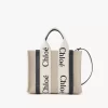 Piccola borsa tote Woody in lino Piccola borsa tote Woody in lino