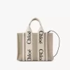 Piccola borsa tote Woody in lino Piccola borsa tote Woody in lino