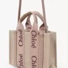 Piccola borsa tote Woody in lino Piccola borsa tote Woody in lino