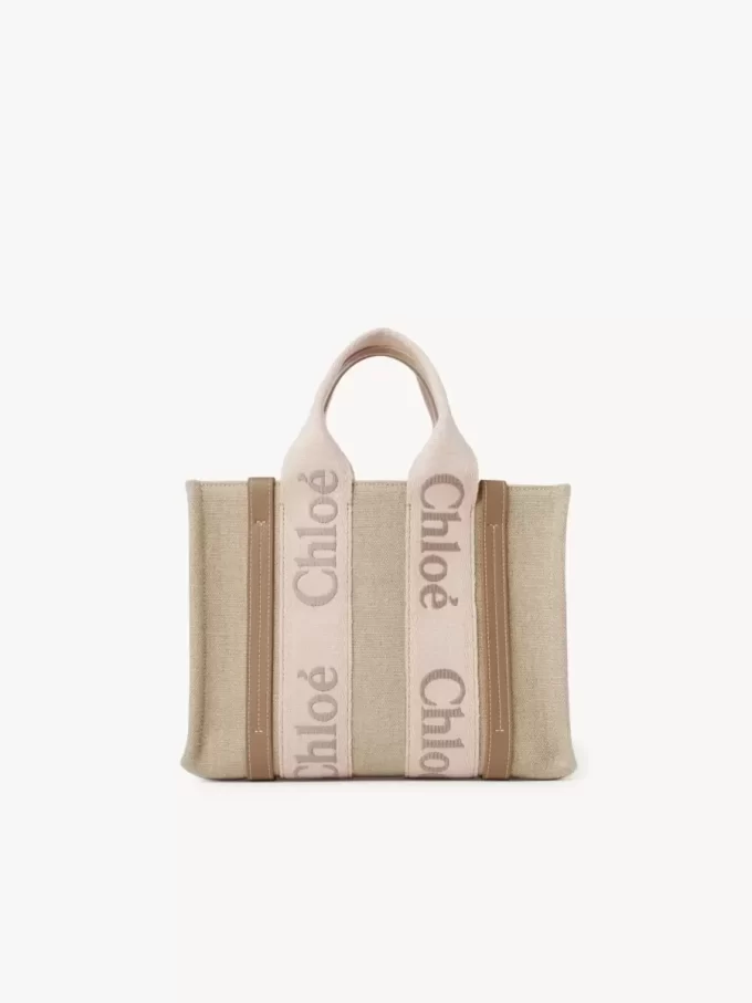 Piccola borsa tote Woody in lino Piccola borsa tote Woody in lino