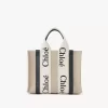 Piccola borsa tote Woody in lino Piccola borsa tote Woody in lino