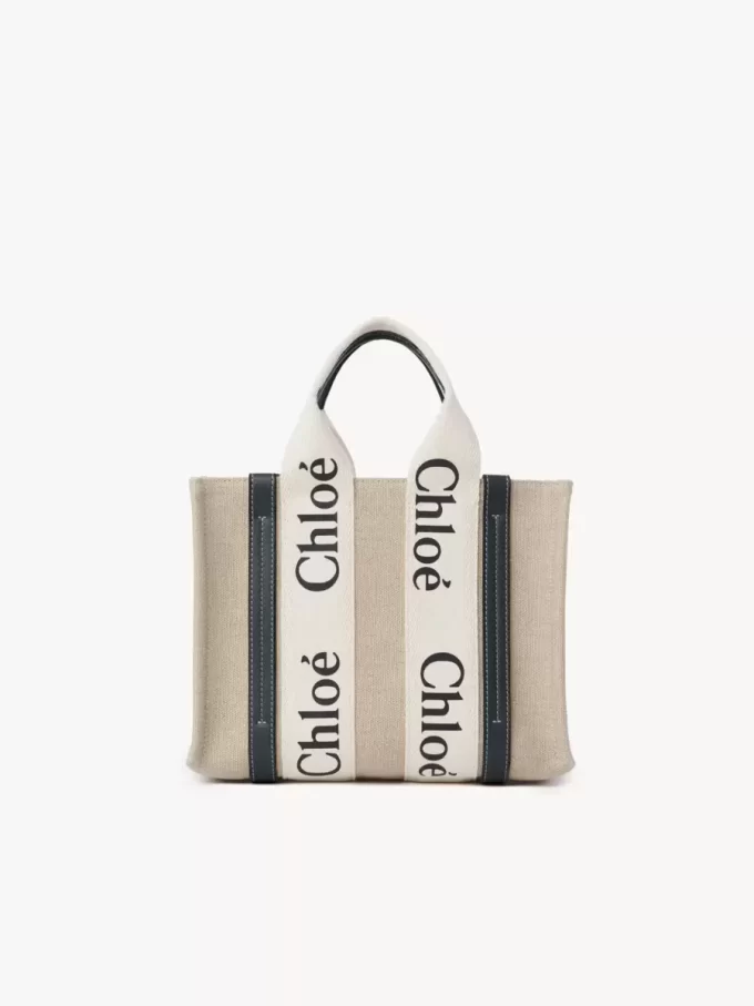 Piccola borsa tote Woody in lino Piccola borsa tote Woody in lino