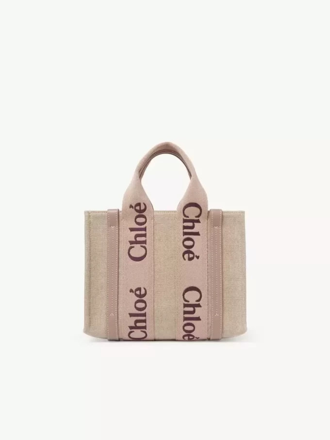 Piccola borsa tote Woody in lino Piccola borsa tote Woody in lino