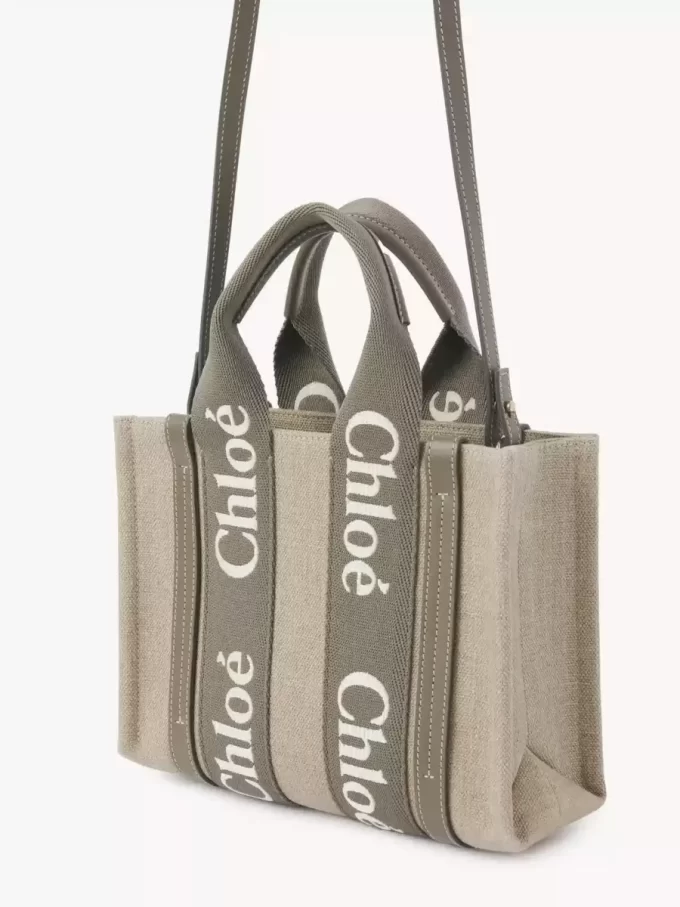 Piccola borsa tote Woody in lino Piccola borsa tote Woody in lino
