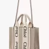 Piccola borsa tote Woody in lino Piccola borsa tote Woody in lino