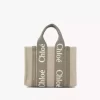 Piccola borsa tote Woody in lino Piccola borsa tote Woody in lino