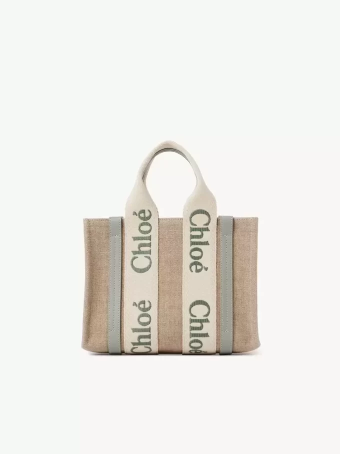 Piccola borsa tote Woody in lino Piccola borsa tote Woody in lino