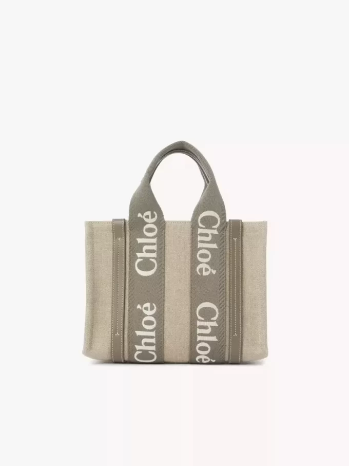 Piccola borsa tote Woody in lino Piccola borsa tote Woody in lino