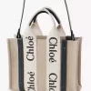 Piccola borsa tote Woody in lino Piccola borsa tote Woody in lino