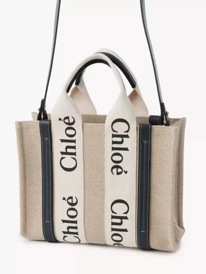 Piccola borsa tote Woody in lino Piccola borsa tote Woody in lino