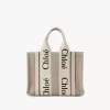 Piccola borsa tote Woody in lino Piccola borsa tote Woody in lino