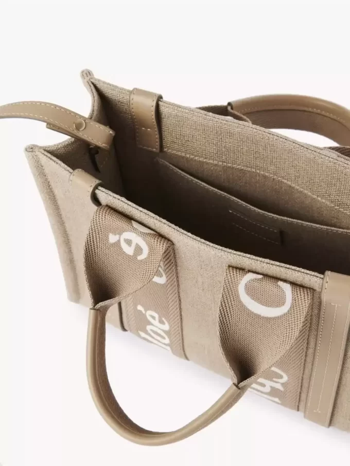 Piccola borsa tote Woody in lino Piccola borsa tote Woody in lino