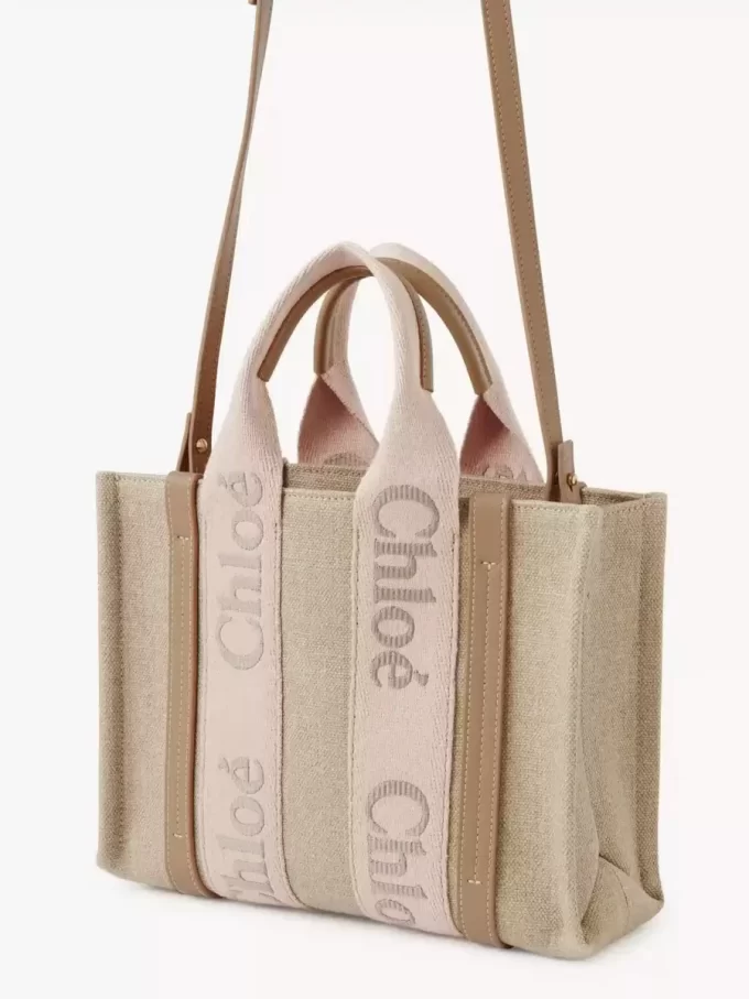 Piccola borsa tote Woody in lino Piccola borsa tote Woody in lino