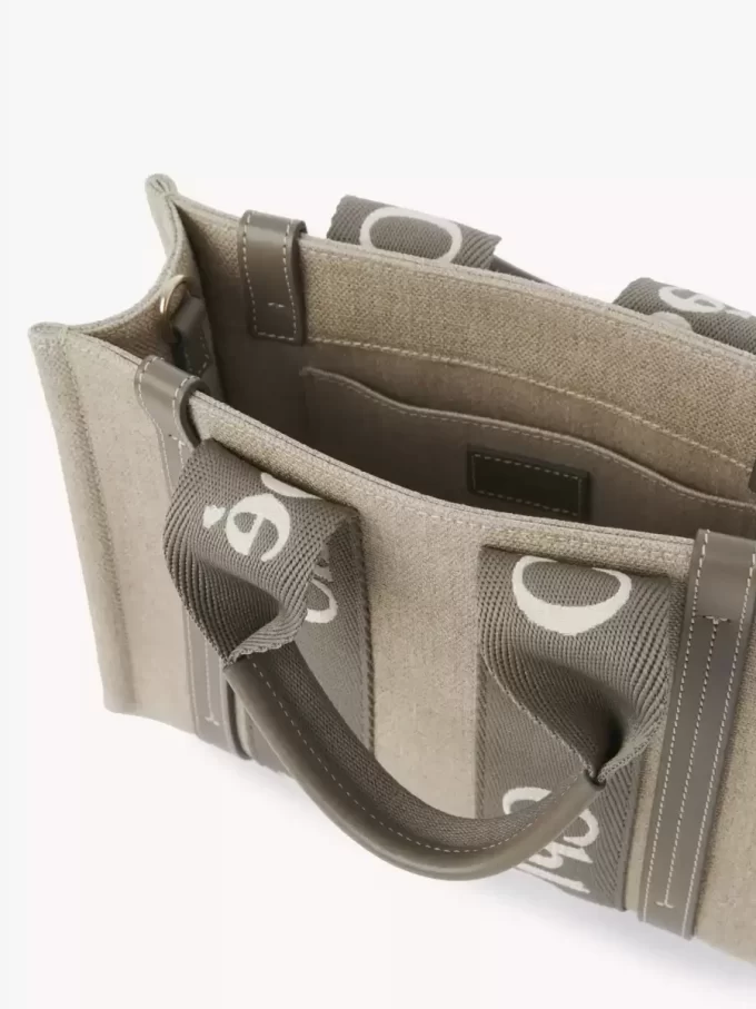 Piccola borsa tote Woody in lino Piccola borsa tote Woody in lino