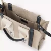 Piccola borsa tote Woody in lino Piccola borsa tote Woody in lino
