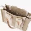 Piccola borsa tote Woody in lino Piccola borsa tote Woody in lino