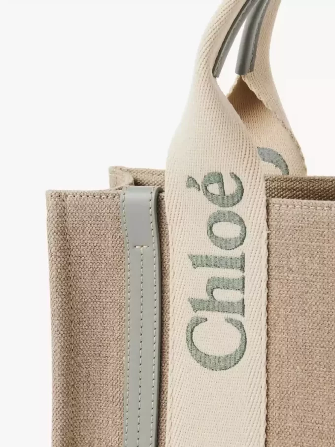 Piccola borsa tote Woody in lino Piccola borsa tote Woody in lino