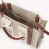 Piccola borsa tote Woody in lino Piccola borsa tote Woody in lino