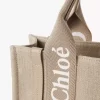 Piccola borsa tote Woody in lino Piccola borsa tote Woody in lino