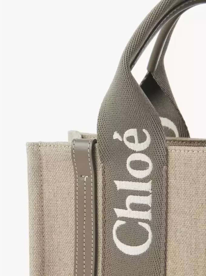 Piccola borsa tote Woody in lino Piccola borsa tote Woody in lino