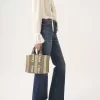 Piccola borsa tote Woody in lino Piccola borsa tote Woody in lino